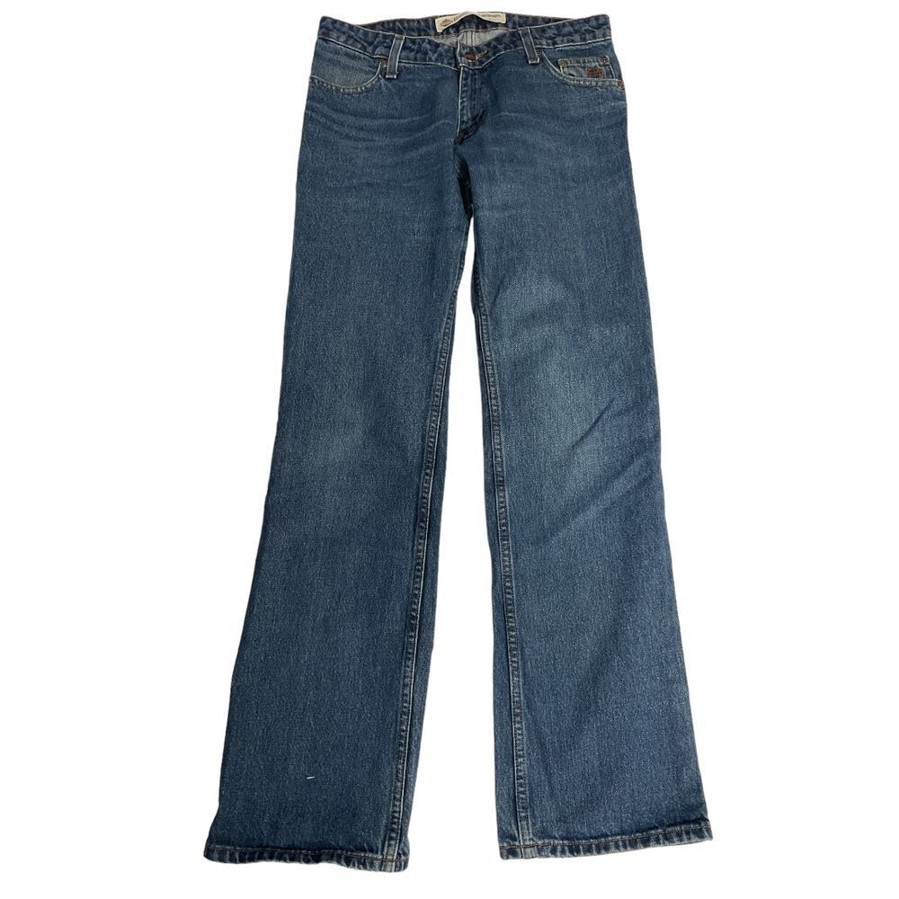 Harley-Davidson Vintage Women's Boot Cut Jeans Size 4/ 27 Medium Wash Blue Denim